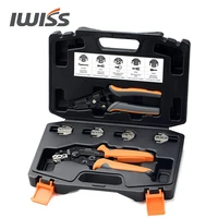 iwiss quick change ratcheting crimper tool kit automotive service kit for crimping iws4 connector open barrel terminals