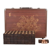 portable wooden table games mahjong chess vintage adults family professional mahjong entertainment professional sequence game