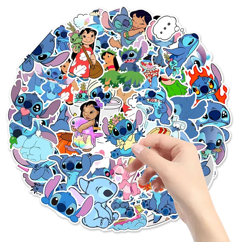 

10/30/50/100Pcs Stitch Stickers for Water Bottles Vinyl Waterproof Stickers for Hydroflasks Laptop Computer Stickers and Decals