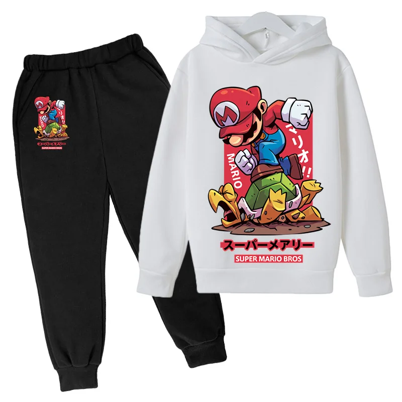 2023 New Game Marios-Bros- Suits Kids Sweatshirt Children Jacket Boys Girls Clothing Spring Autumn Hoodie 4-14 Years Old Sweater