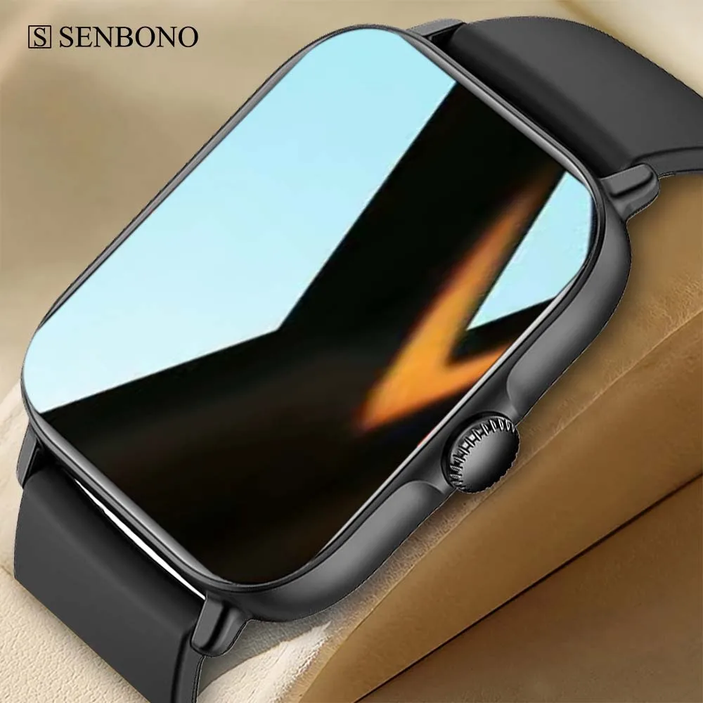 

Смарт-часы SENBONO для мужчин и женщин, 2022 дюйма, пульсометр, Bluetooth