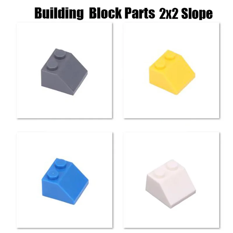

50g Building Blocks Spare Parts Slope 2x2 DIY Educational MOC Creative Construction Brick Parts Accessories 1 Dots Toys For Kid