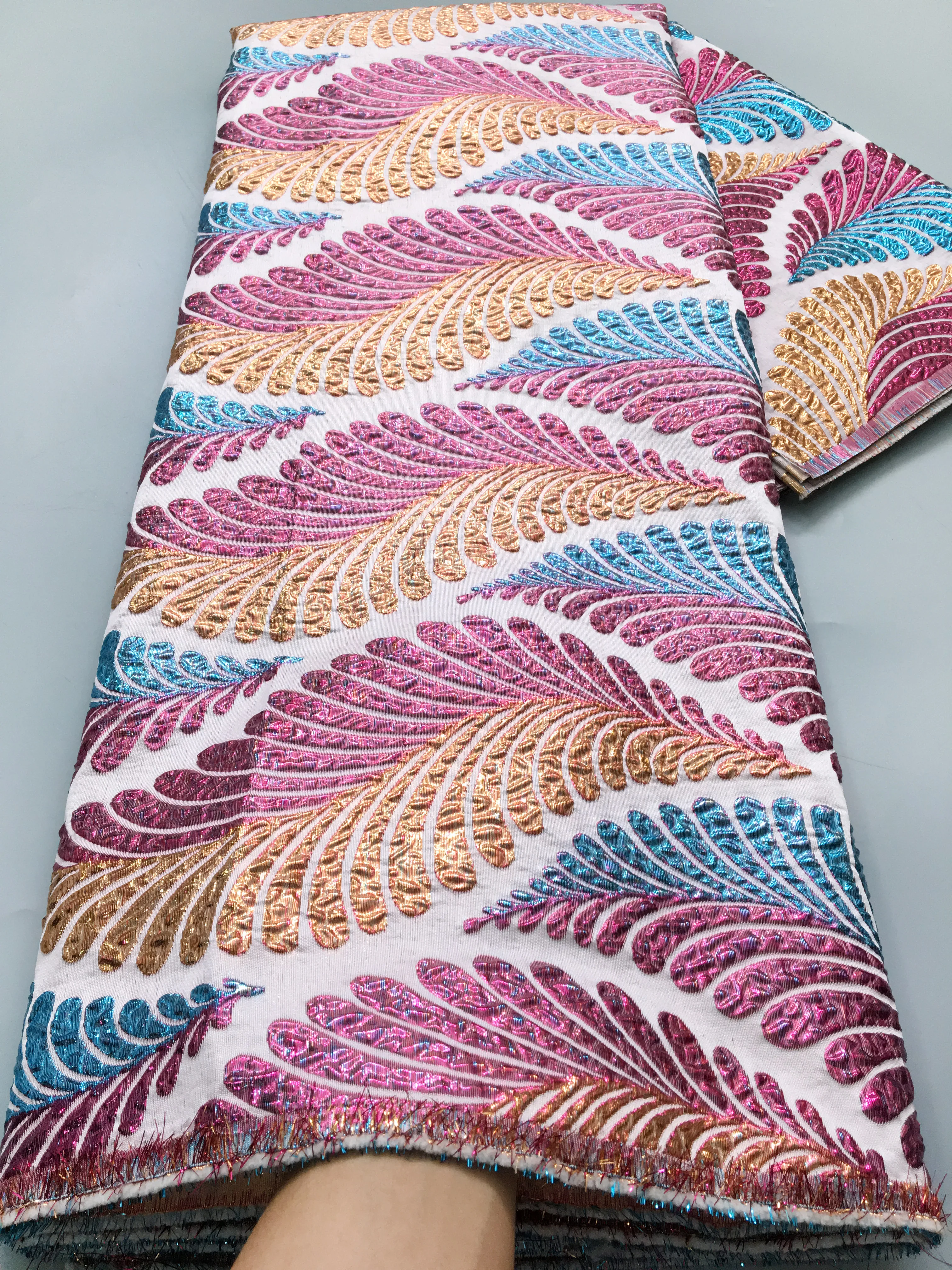 Африканская Тюлевая кружевная ткань 2024 высокое качество 5 ярдов нигерийская