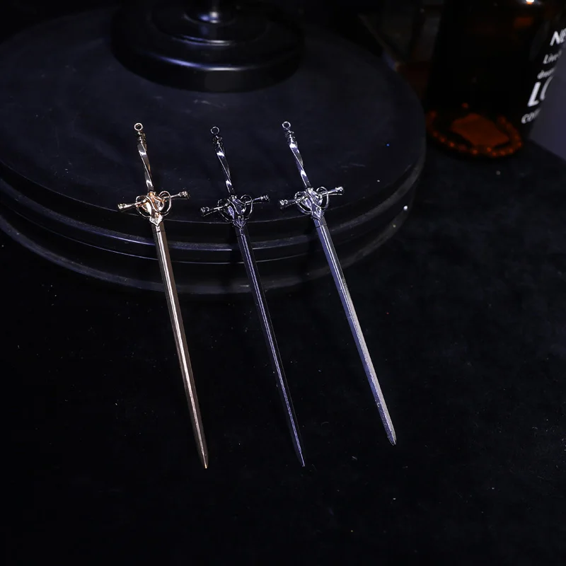 Персонализированная металлическая заколка для женщин в стиле меча креативный