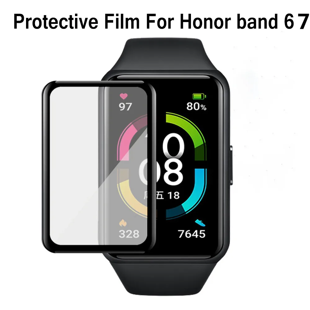 

Новая устойчивая к царапинам Защитная пленка для смарт-часов Honor watch band 7 6 изогнутый полноэкранный супер полноэкранный для Huawei band 7 6