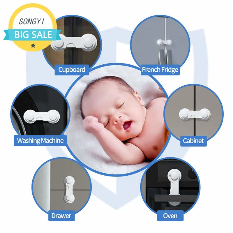 

2Pcs/lot Child Safety Refrigerator Cabinet Lock Toddler Protecter Window Closet Wardrobe Safety Lock Baby Care Products