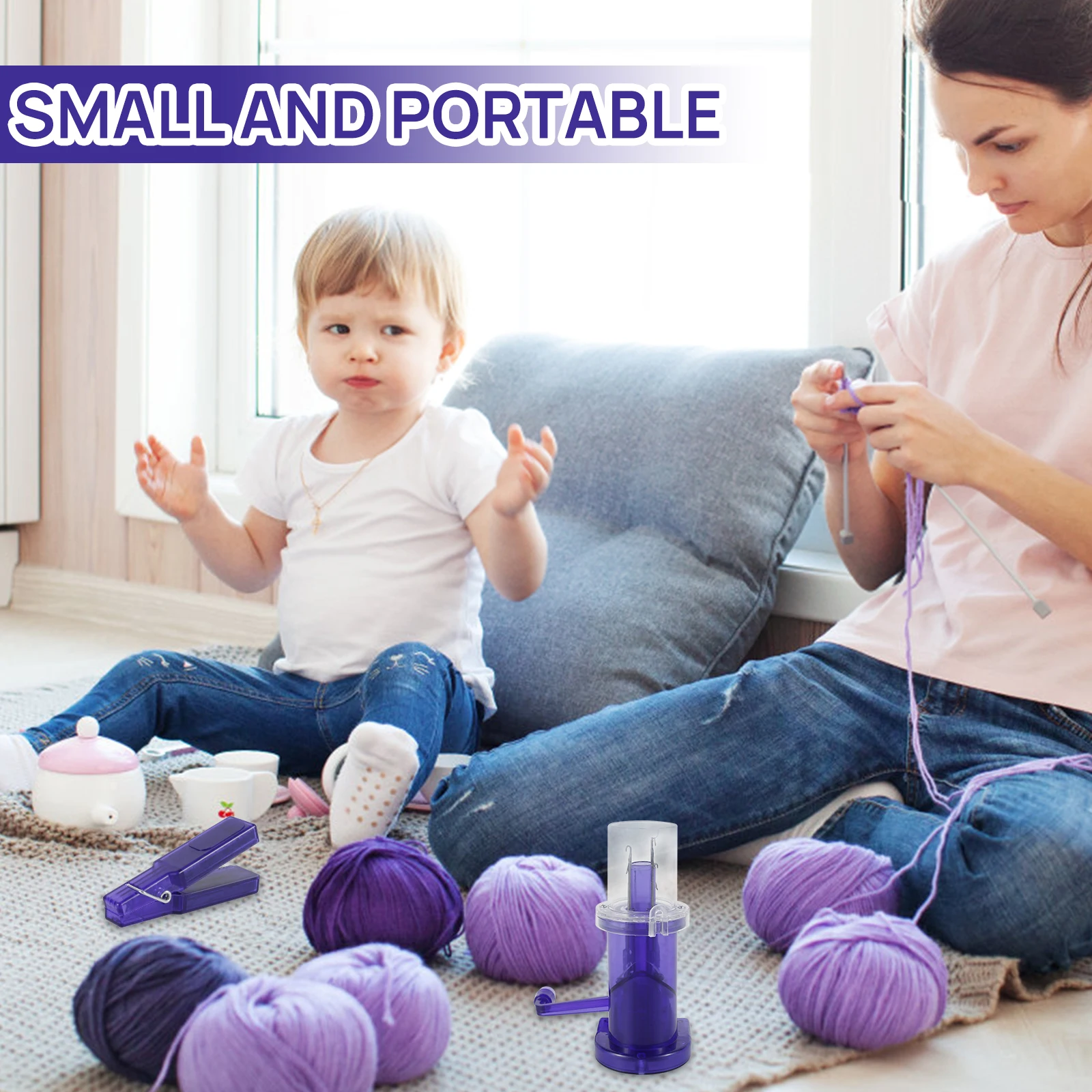 Портативная мини-вязальная машина: устройство для намотки пряжи во французском