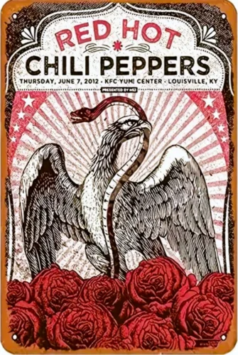 1п Винтажный рок Рулонный металлический знак R в ретро-металлическом знаком