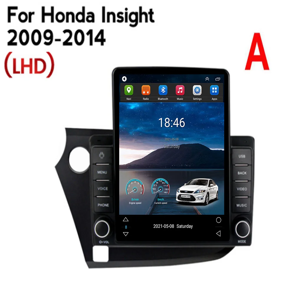

For Tesla Style 2 Din Android 12 Car Radio For Honda Insight LHD RHD 2009-2014-35 Multimedia Video Player GPS Stereo Carplay DSP