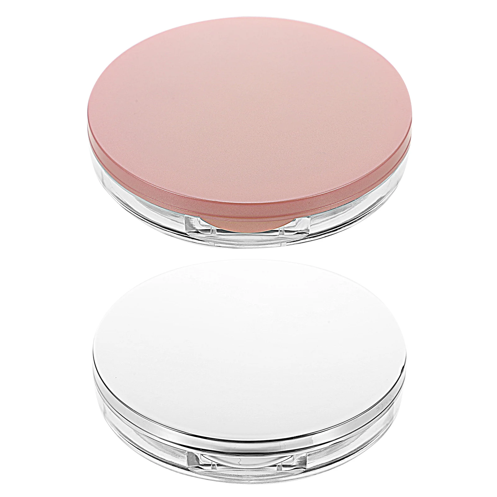 

2pcs Loose Powder Compact Container Empty Box Portable DIY Makeup Powder Case with Mirror and Puff