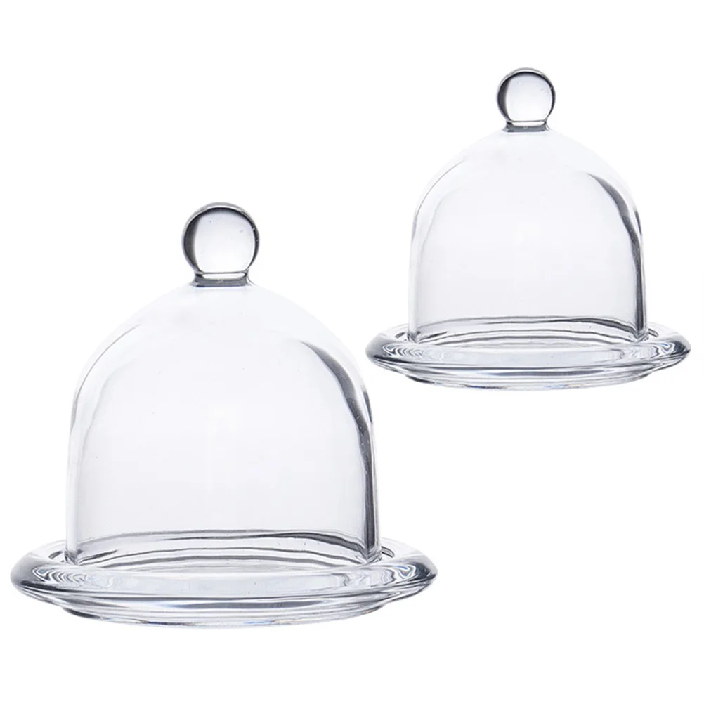 

2pcs Exquisite Wedding Party Cake with Dome Cake with Lid Cake Stands with Lid Cake Dome Covers