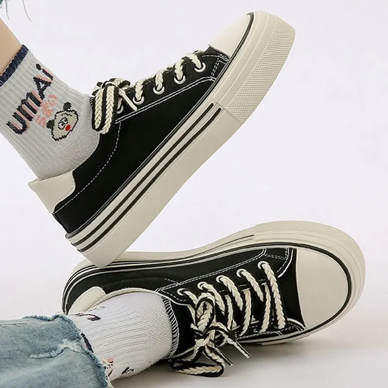 

2023 Fashion Women Shoes Casual Sneakers Round Toe Lace Up New Summer Female Shoes Mixed Colors Personality Fo Rwomen Zapatillas