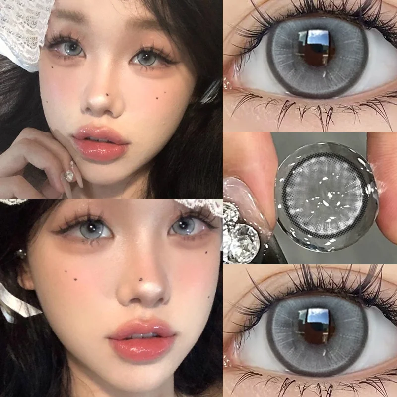 DUOXIU 1 пара корейские цветные контактные линзы для глаз зеленые натуральные серые