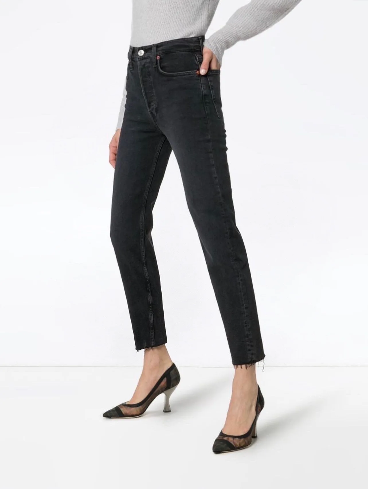 Осенне-зимние новые стильные двухсторонние женские джинсы Все в одном с прямыми