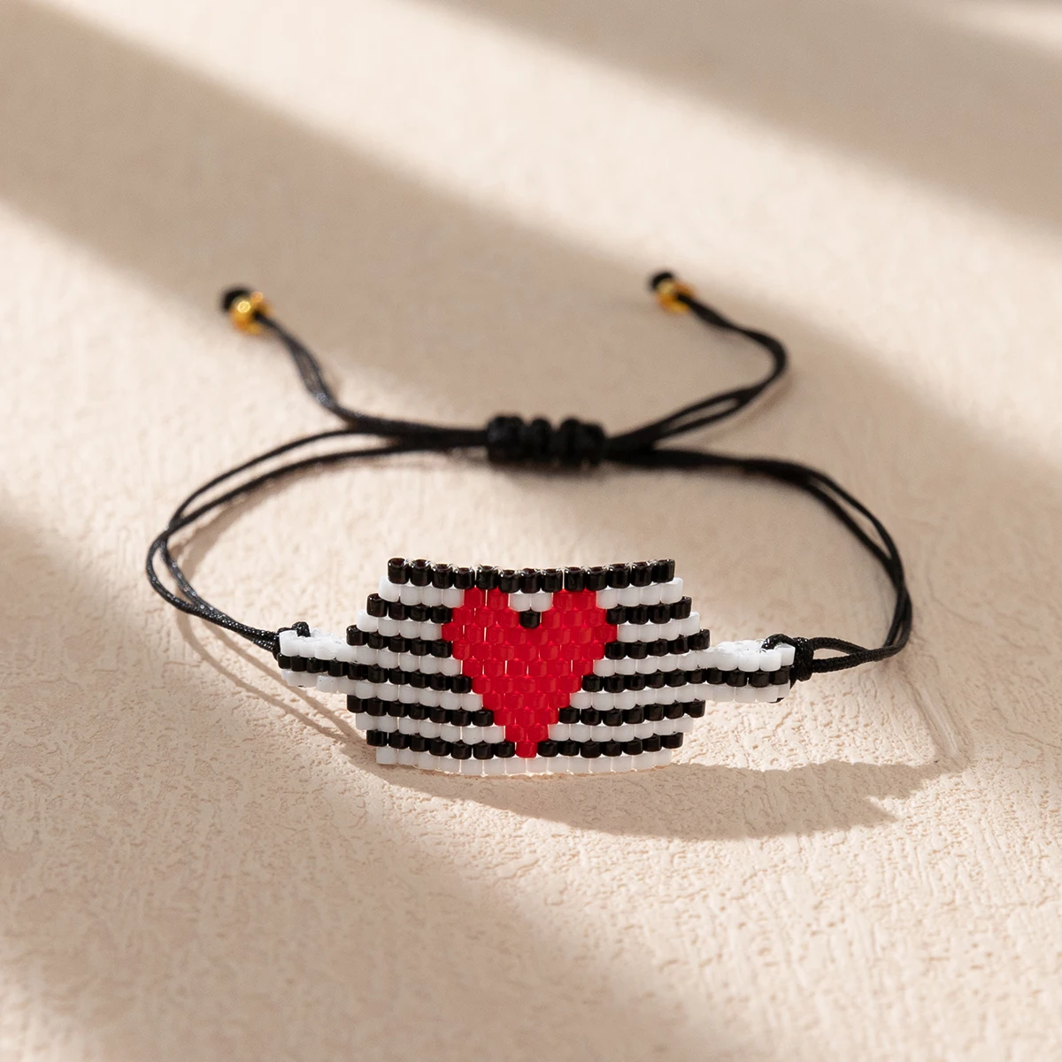 

ZHONGVI Miyuki Beaded Bracelet Fashion Heart Pattern Adjustable Rope Bangle Bracelets Handmade Jewelry Boho Accessories Women