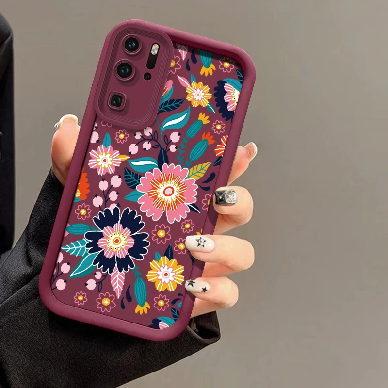 Противоударный чехол для телефона Huawei P50 Pro P40 Lite 5G P Smart Pro Y9 Prime 2019 Y7A Y9S P30 P20, силиконовый чехол с цветочным принтом (art.: 3920dafe38076) - 3920dafe38076