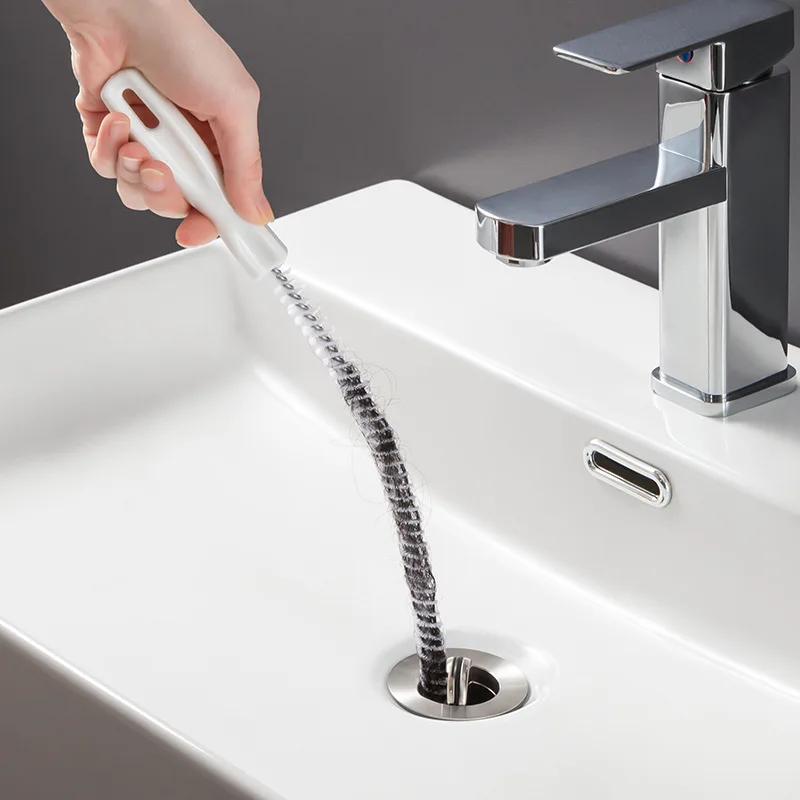 1Pcs Pipe Dredging Brush Bathroom Hair Cleaning 45cm Drain Cleaner Plug Hole Remover Tool Flexible Clog Sewer Sink |