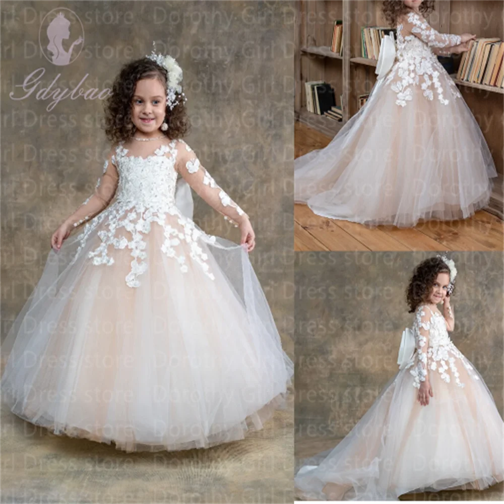 Платье WODE DREAM для девочки белое кружевное