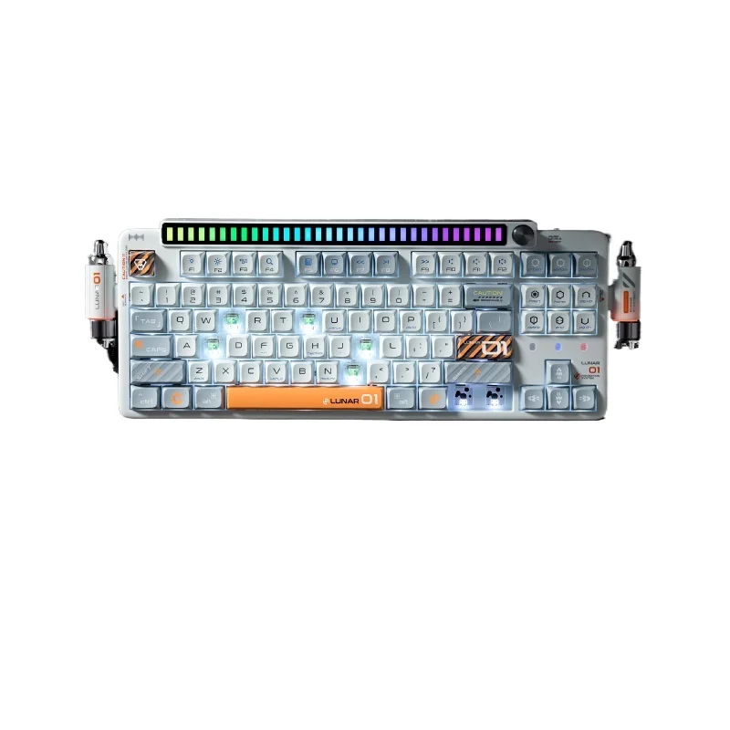 KeysMe Lunar01 Настраиваемая механическая игровая клавиатура, беспроводная трехрежимная 87-клавишная клавиатура для киберспорта, профессиональный игровой контроллер (art.: 3920d35ea8dea) - 3920d35ea8dea