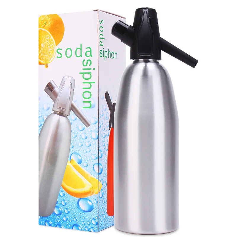 

Professional Soda Water Siphon 1L Aluminum CO2 Sparkle Soda Maker Bar Tools