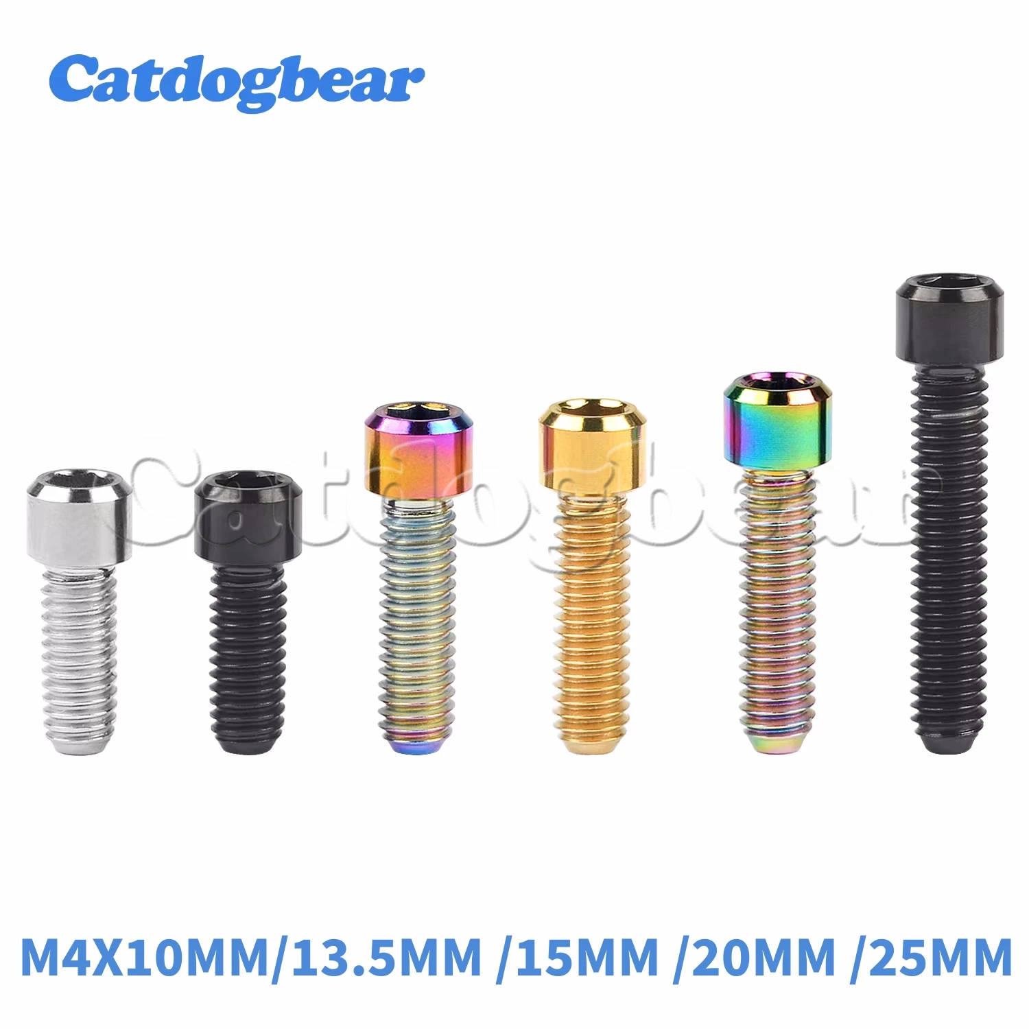 Catdogbear 4 шт. M4x10 мм 13 5 15 20 25 титановый болт с головкой колонки шестигранные винты