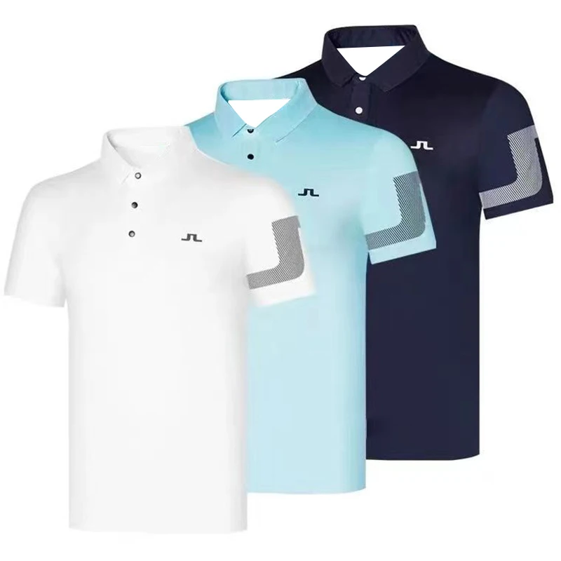 

Golf men's short sleeved T-shirt sports fast drying breathable slim fashion polo shirt wear-resistant high-quality jersey
