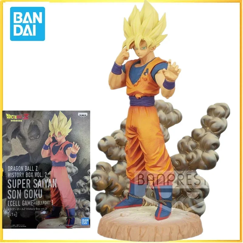 В наличии Bandai Dragon Ball Son Goku Super Saiyan Teleport фигурки akcji z Anime игрушки do