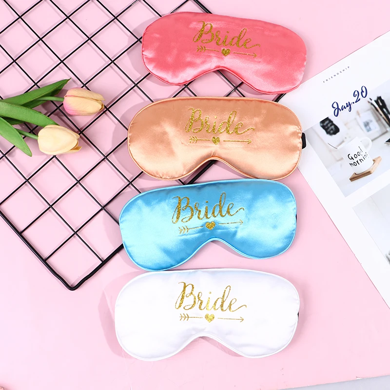 

Team Bride Tribe Sleep Mask Bridesmaid Proposal Gift Party Wedding Engagement Silk Eye Mask Blackout Sleep Eye Mask