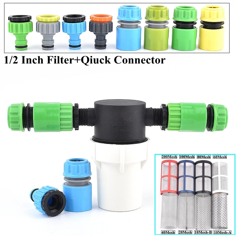 

1/2" Car Cleaning machine Filter Garden Water Strainer Agriculture Hose Irrigation Water Pipe Quick Connector Impurity Prefilter