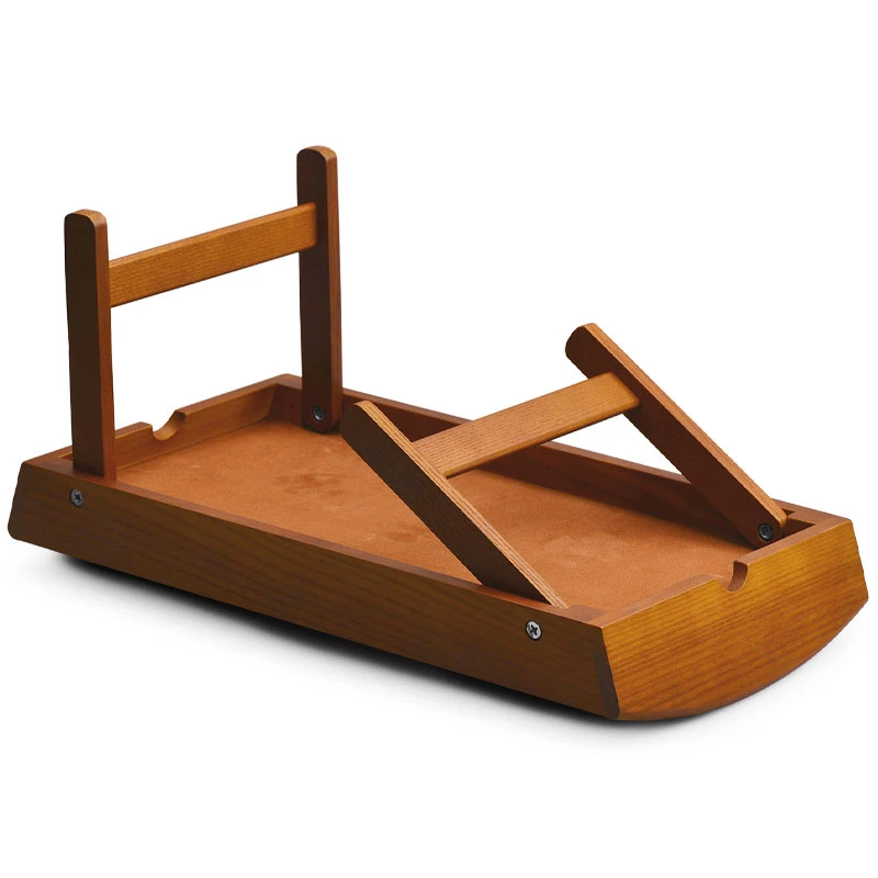 Oirlv Foldable Wooden Jewelry Stand Wooden Fold Display Stand Desk Solid Wood Jewelry Tray For Jewelry Display Storage Organizer