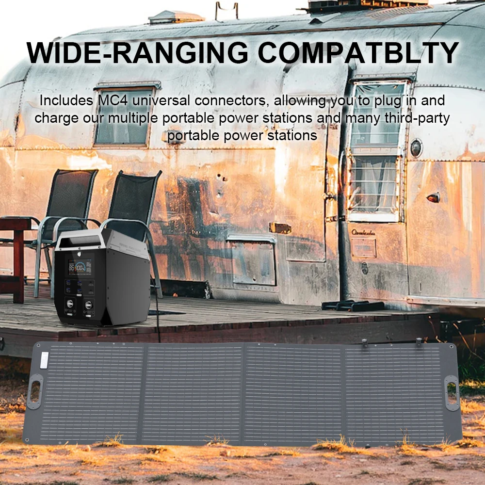 Портативная гибкая солнечная панель 200 Вт для кемпинга