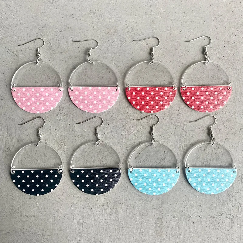 Лидер продаж на Amazon простые серьги в стиле ретро полукруглые акриловые для