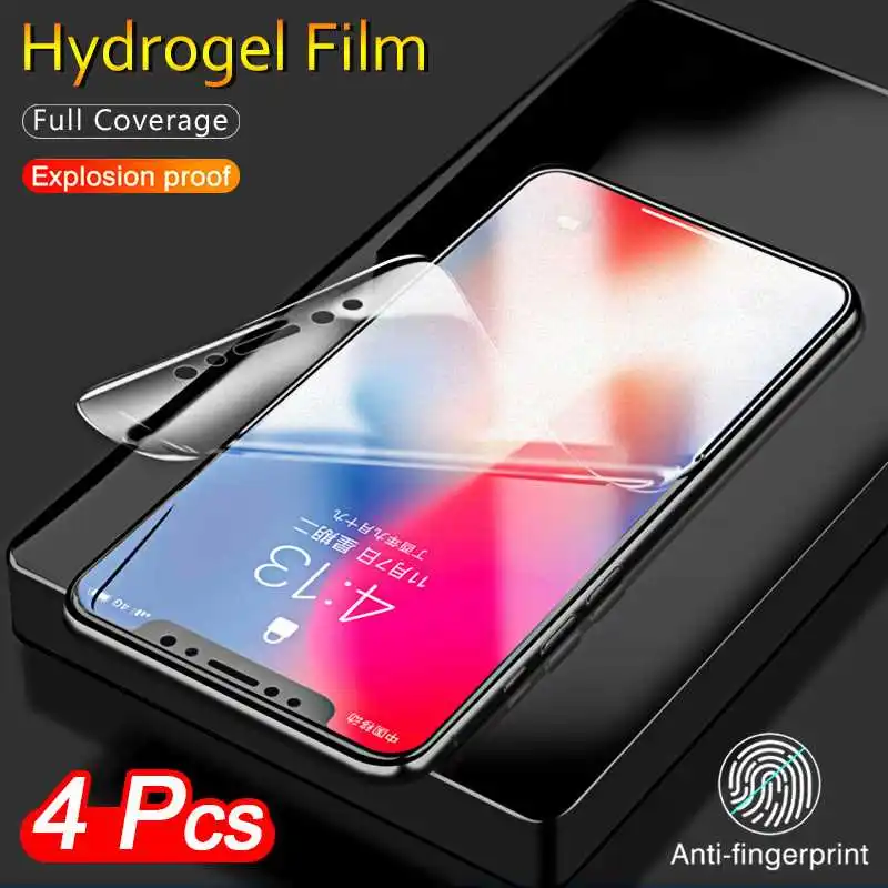 

4Pcs HD Hydrogel Film For Samsung Galaxy A03s A02 A01 A12 A13 5G A11 A10e A10 A22 4G A21s A20 A20e Screen Protector Front Film