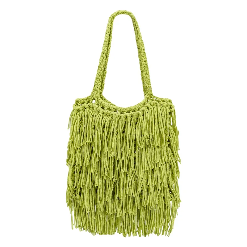 

2023 New Popular Tassel Woven Bag Leisure Beach Totes Holiday Women Shoulder Bag Luxury Design Tassel Purses And Handbags Gg Cc