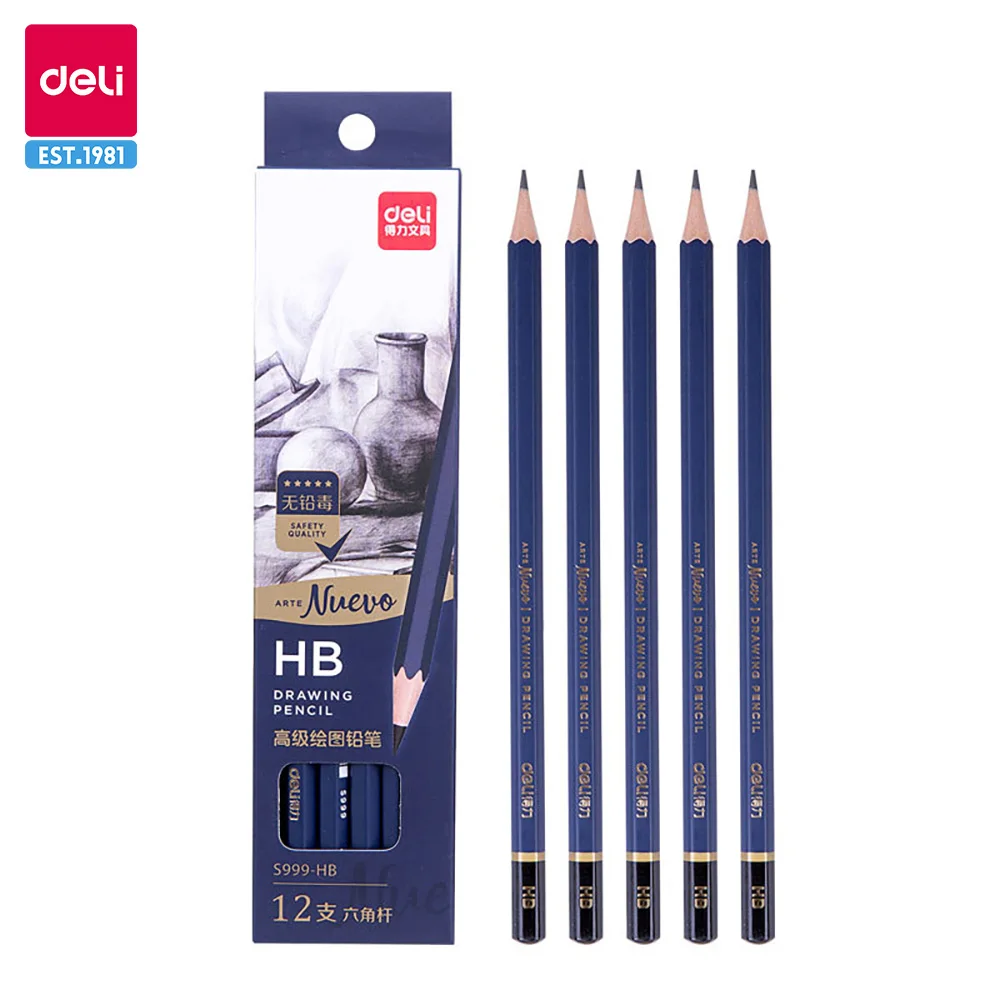 12pcs Set Basswood Drawing Pencils H/hb/2h/3h/b/2b/3b/4b/5b/6b/7b/8b/9b/10b/12b School Art Supplies