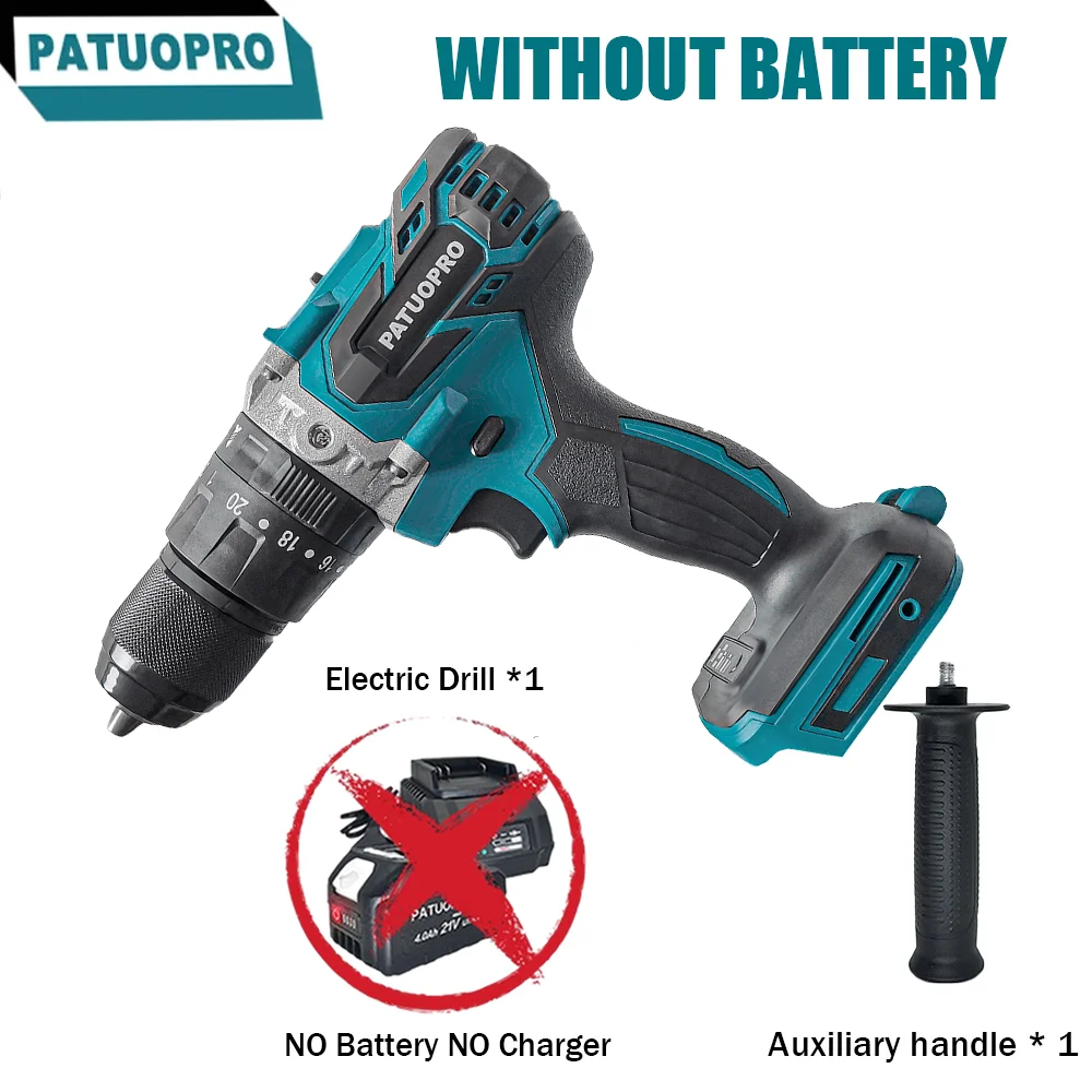 

Аккумуляторная ударная дрель PATUOPRO 13 мм