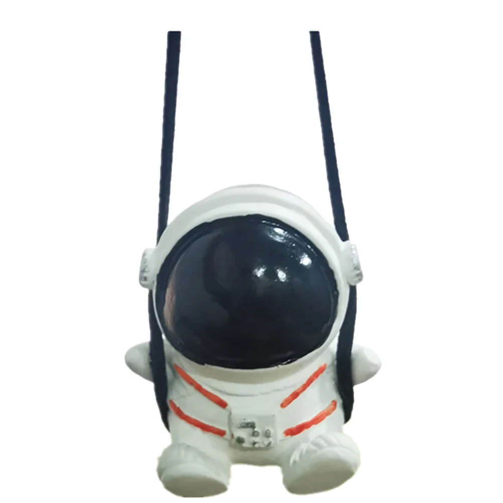 

Space Astronaut Car Rear View Mirror Ornament Hanging Decorations Mini Figurine Model Interior Accessories Pendant Decor