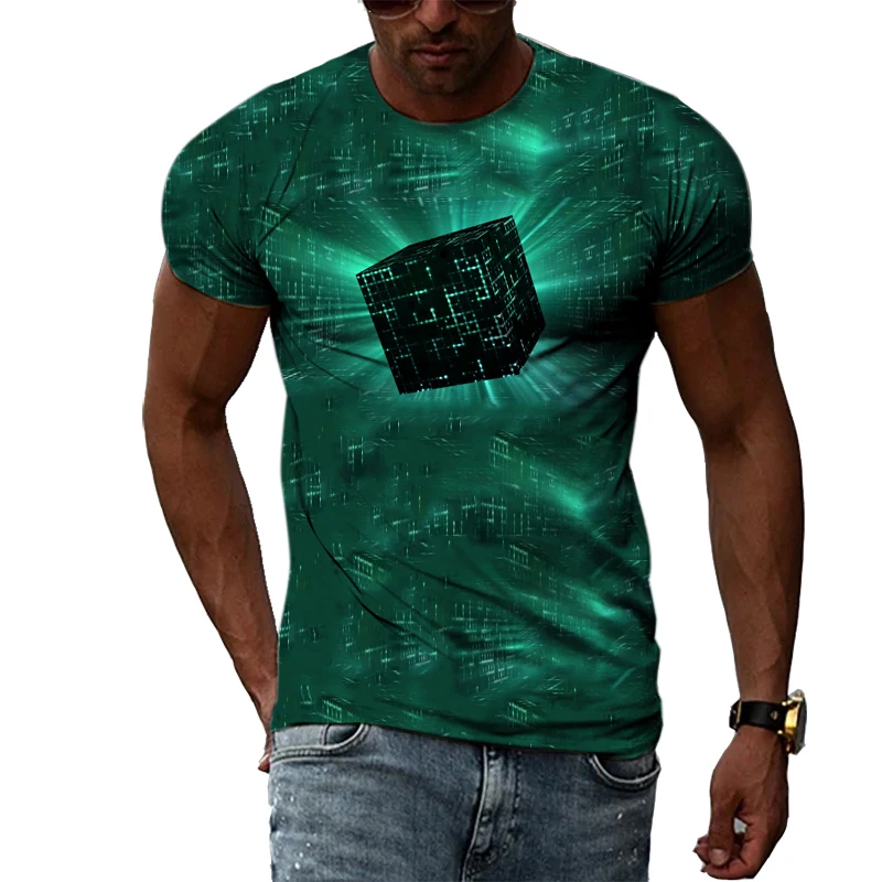 

Men's T-Shirt Summer Fashion Casual Personality Trend Hip Hop Street Style Round Neck Large Size 3D Printed Short Sleeve Top