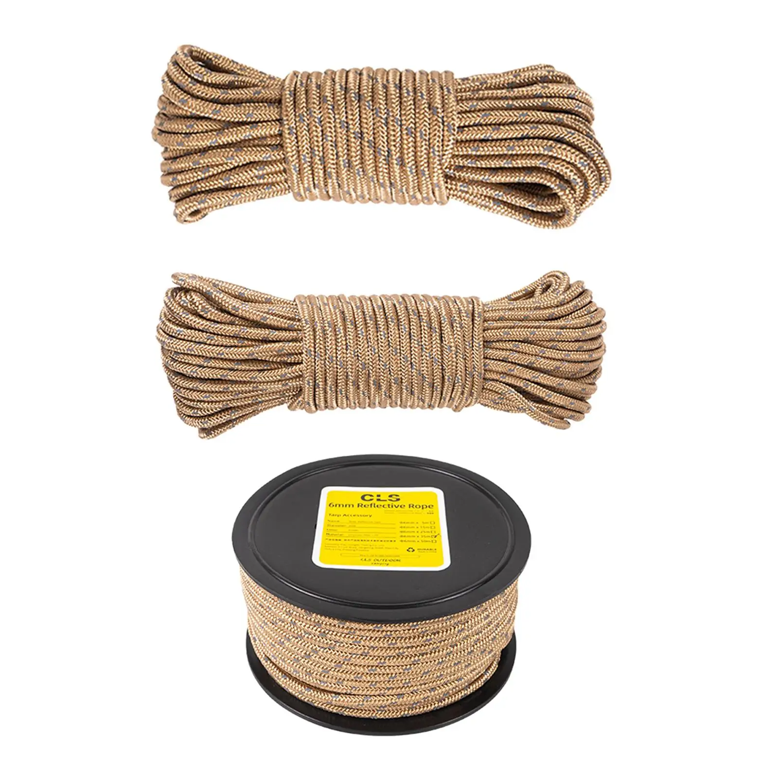 

Camping Rope Guy Lines Solid Braid Lanyard Weather Resistant Thick Guy Lines