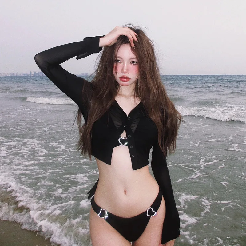 

2023 New Swimwear Women's Slim Split Bikini Hot Spring Cover Up