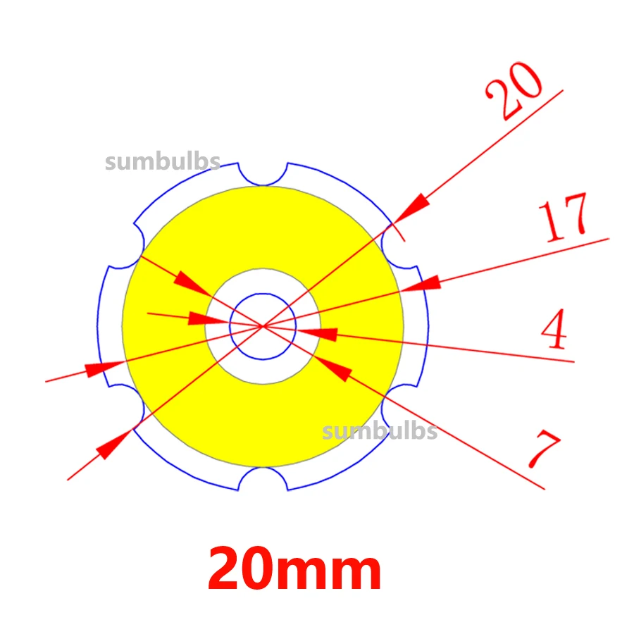 

Сумбулбс Ангельские глаза COB 2W-12W теплый белый 12В