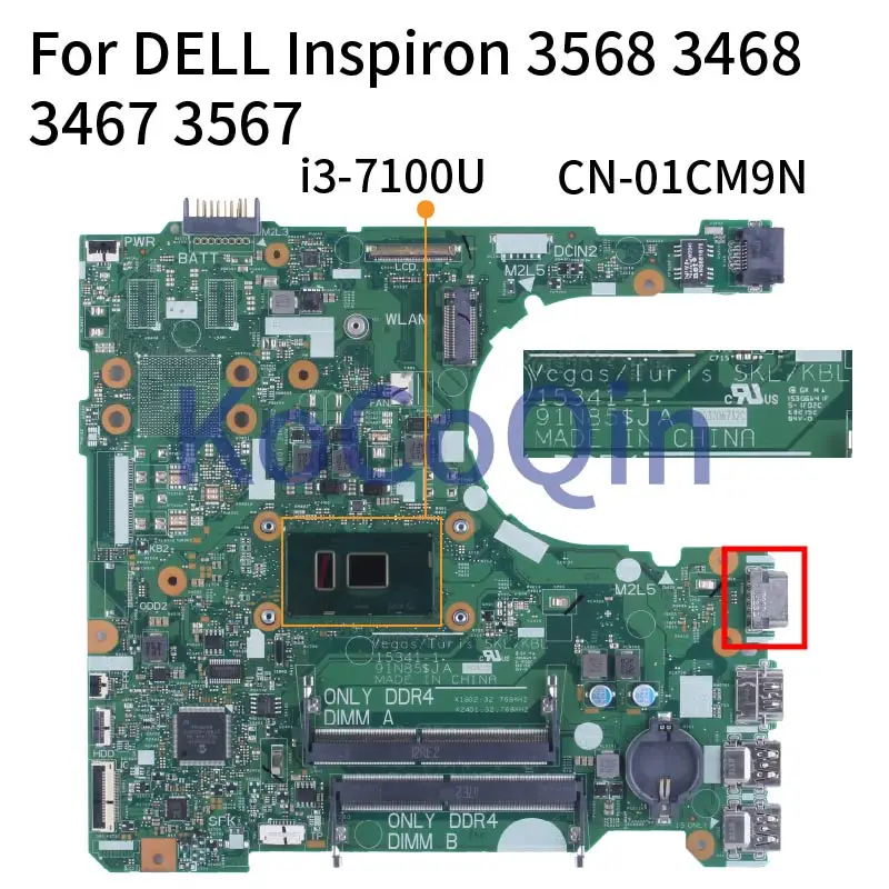     DELL Inspiron 3467 3567 3468 3568 4405U     0FG54C 15341-1 SR2EX DDR4