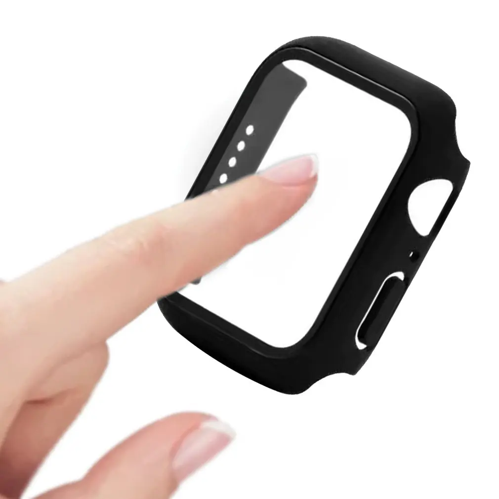 

protective cover Suitable for Apple Watch pc tempered film integrated Hard Case 360° Protection Dustproof Full Cover Case