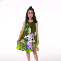 3d printed girls kids dress unicorns dress autumn long sleeve elegant princess dresses for children spring cartoon baby clothes