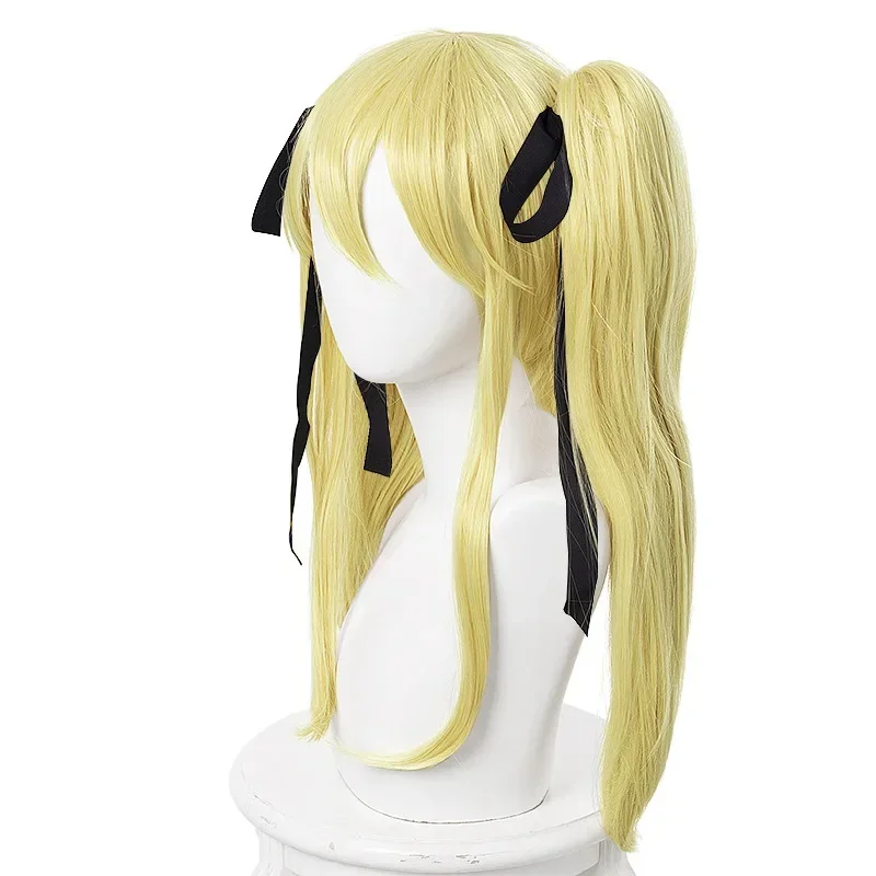Парик для косплея Kakegurui Mary Saotome Meari светлые волосы конского хвоста термостойкий