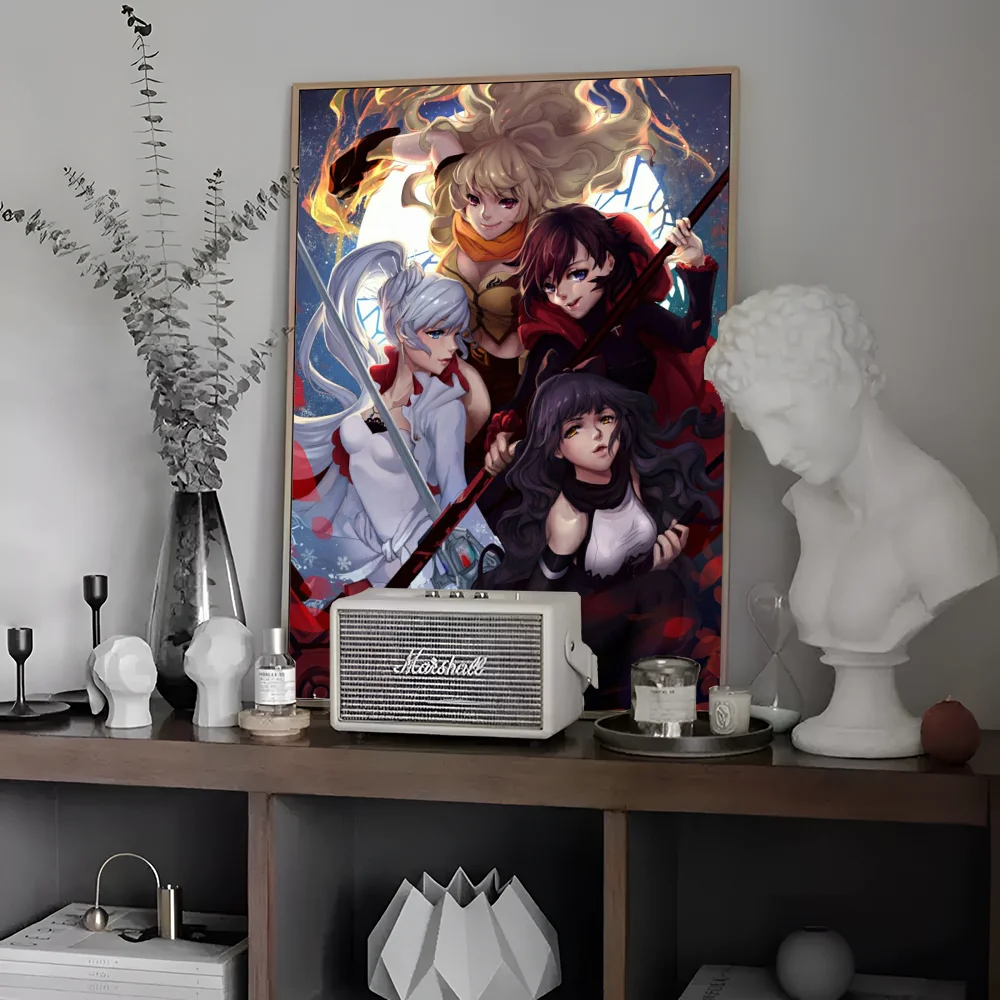 Cartoon R-RWBY Anime Posters Sticky HD Quality Wall Art Retro For Home Kawaii Room Decor