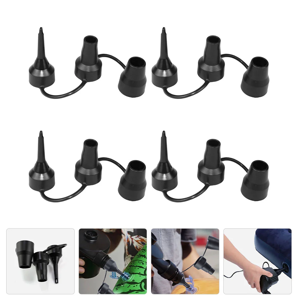 

4 Pcs Se Bike Air Bed Pump Adapter Compression Bag Air Pump Inflator Nozzles Plastic Inflatable Pump Nozzles