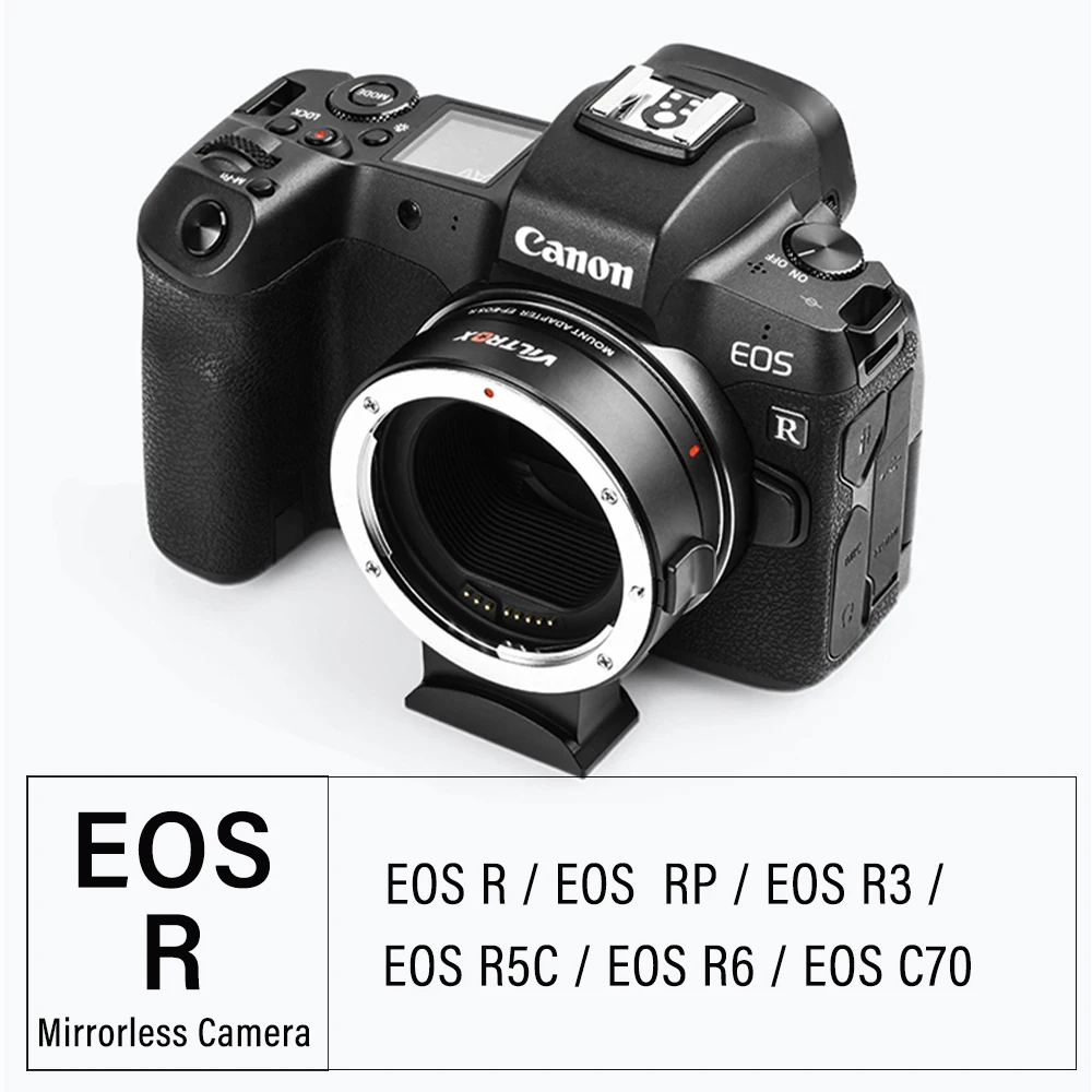 Кольцо-адаптер VILTROX для объектива Canon EF с R-образным креплением автофокусом полной