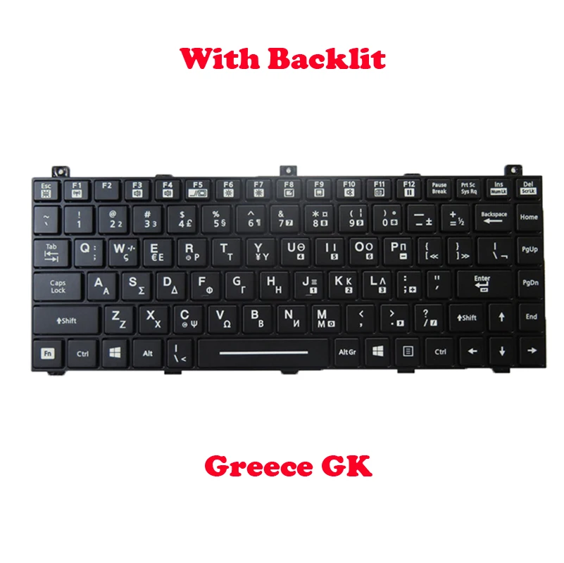 Клавиатура US SP KR NL CA GK с подсветкой для Getac F110 GDKBC1 GDKBI1 GDKBB1 GDKBM1 GDKBN1 GDKBD1 GDKBE1 GDKBL1 GDKBU1