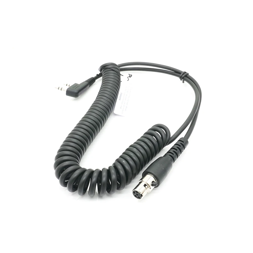 Two Way Handheld Radios and Headsets 2-Pin to 5-Pin Coil Cord Cable Compatible with for Kenwood Baofeng RH5R RDH HYT Relm
